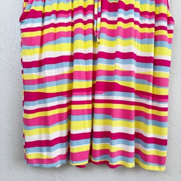 Torrid striped supersoft mini dolman sleeve dress waist tie coverup 2 2XL - Picture 6 of 11